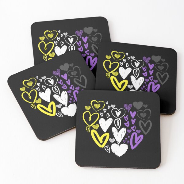Item preview, Valentines Day Non Binary Hearts. Nonbinary Pride designed and sold by Subtle Pride Shop.