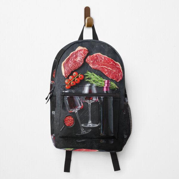 Item preview, Wine and meat — Food kitchen poster/blackboard, photo art designed and sold by GreekTavern1979.