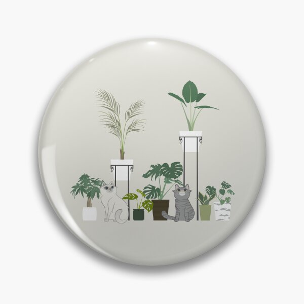 Item preview, cats and plants (beige background) designed and sold by hungrykate.