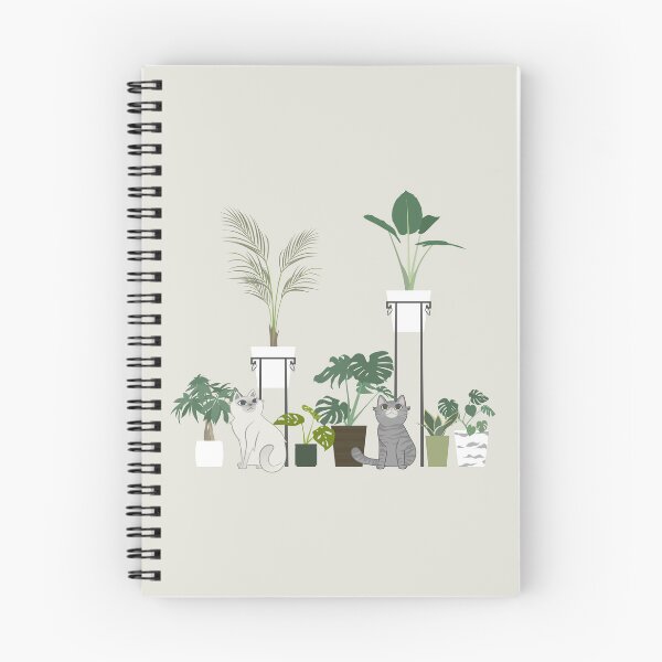 Item preview, cats and plants (beige background) designed and sold by hungrykate.