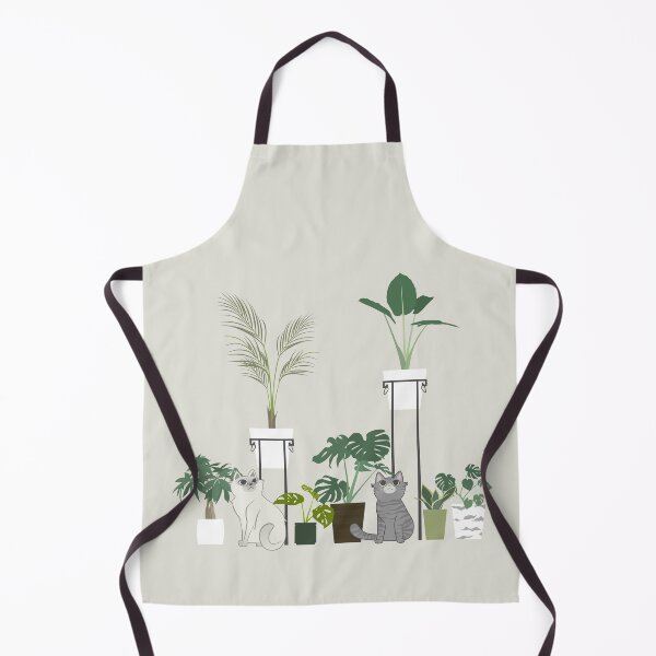 Item preview, cats and plants (beige background) designed and sold by hungrykate.