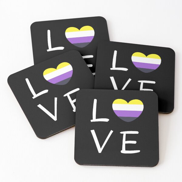 Item preview, LOVE Non Binary Heart. Nonbinary Pride designed and sold by Subtle Pride Shop.