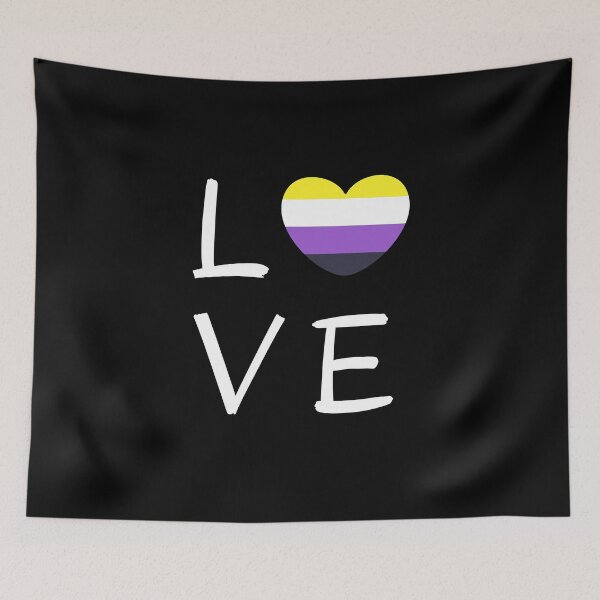 Item preview, LOVE Non Binary Heart. Nonbinary Pride designed and sold by Subtle Pride Shop.