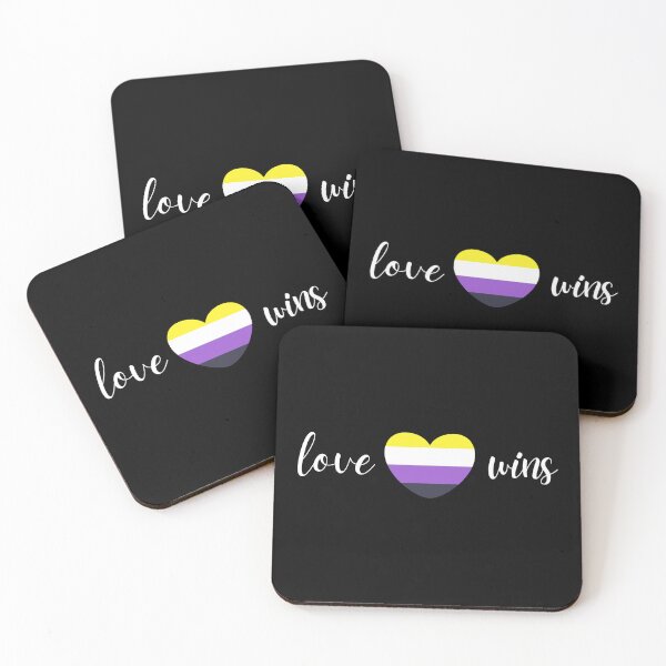 Item preview, Love Wins Non Binary. Nonbinary Pride designed and sold by Subtle Pride Shop.