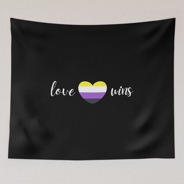 Item preview, Love Wins Non Binary. Nonbinary Pride designed and sold by Subtle Pride Shop.