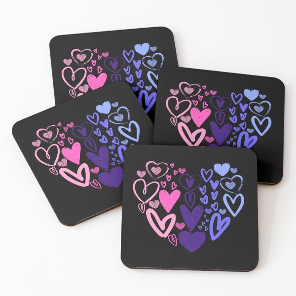 Item preview, Valentines Day Omni Hearts. Omnisexual Pride designed and sold by Subtle Pride Shop.