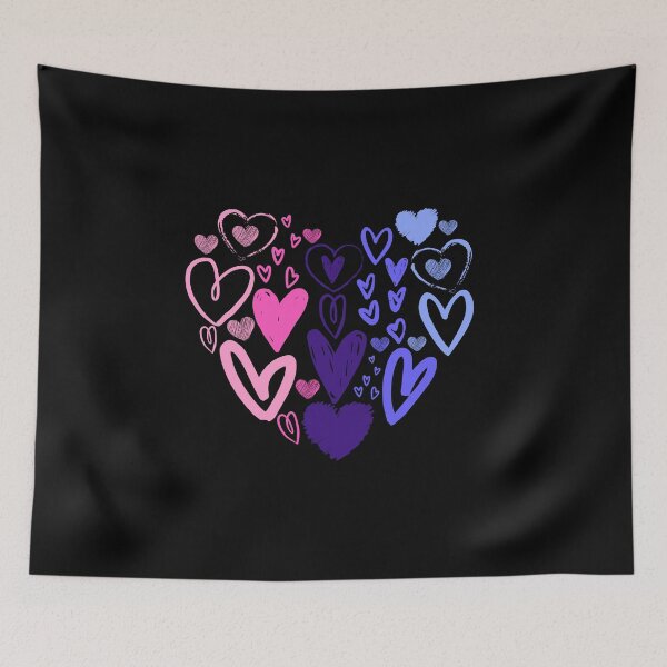 Item preview, Valentines Day Omni Hearts. Omnisexual Pride designed and sold by Subtle Pride Shop.