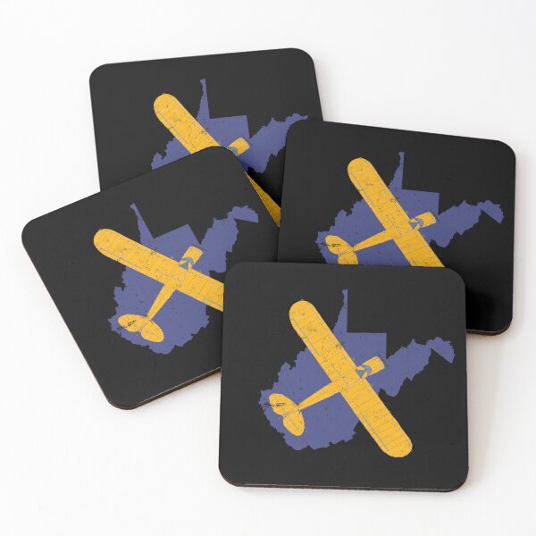 Item preview, West Virginia J-3 Cub Airplane Distressed Design designed and sold by RealPilotDesign.