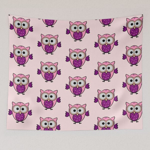 Item preview, Pink and purple owl!! designed and sold by Rtsartmania.