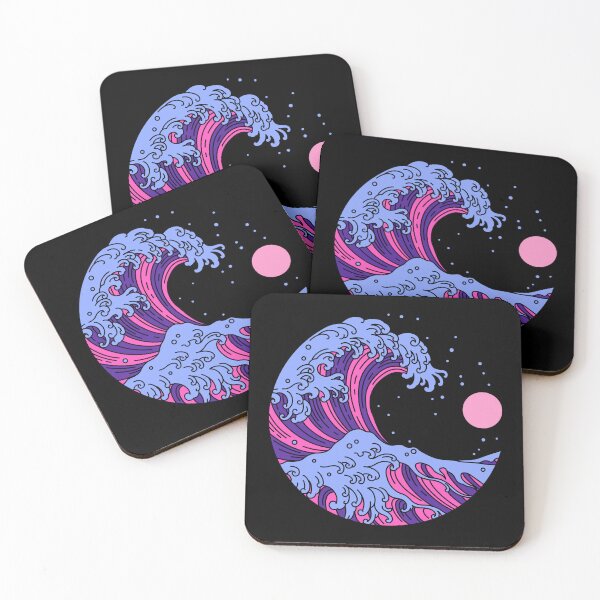 Item preview, Circular Japanese Wave Omni Sexual. Omnisexual Pride designed and sold by Subtle Pride Shop.