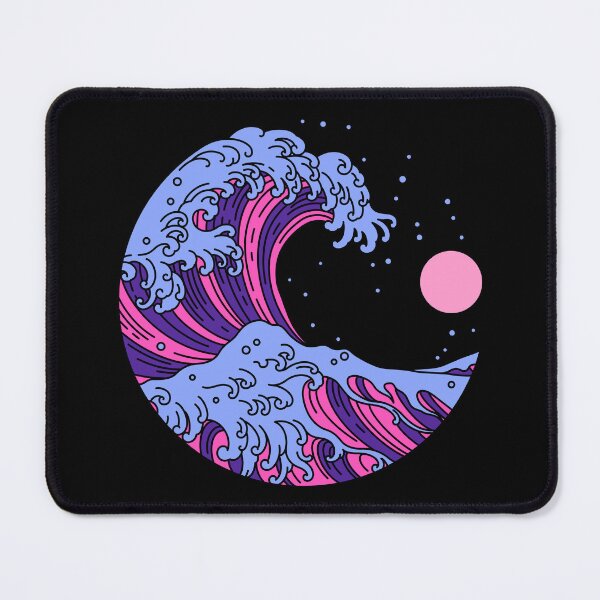 Item preview, Circular Japanese Wave Omni Sexual. Omnisexual Pride designed and sold by Subtle Pride Shop.