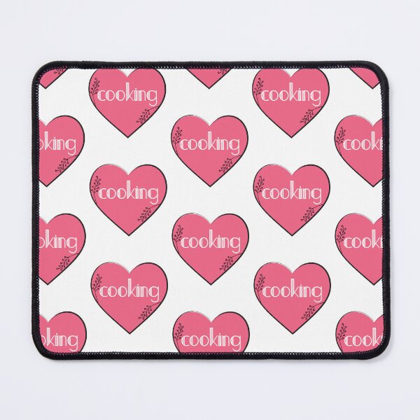 Item preview, I Love Cooking Pink Floral Minimal Heart designed and sold by SpringMoonPress.