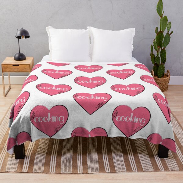 Item preview, I Love Cooking Pink Floral Minimal Heart designed and sold by SpringMoonPress.