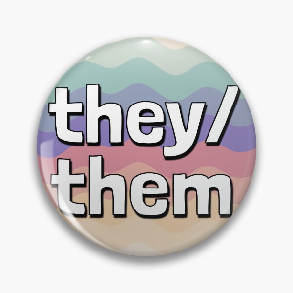 Item preview, They Them Pronouns Gender Identity Pastel Multicoloured Waves designed and sold by cashewdays.