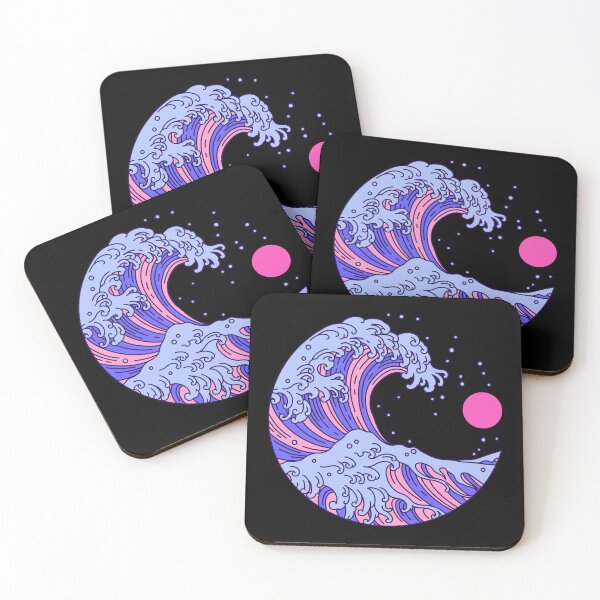 Item preview, Circular Japanese Wave Omni Sexual. Omnisexual Pride designed and sold by Subtle Pride Shop.