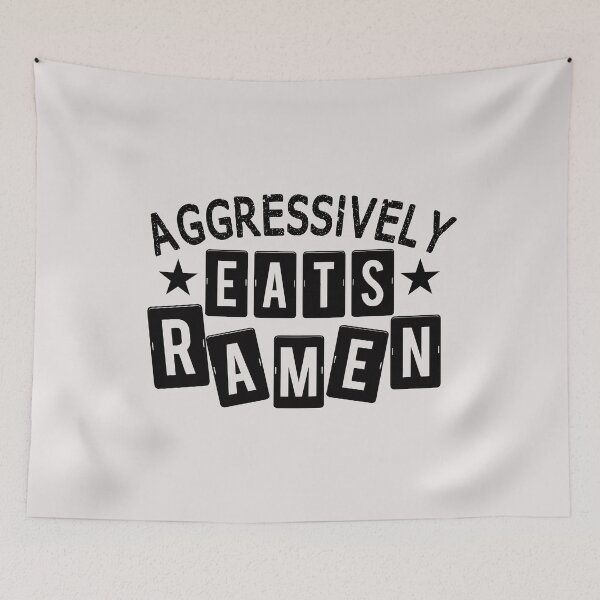 Item preview, Aggressively Eats Ramen Gift For Ramen Lovers Funny  designed and sold by JooArtPrints  ★★★★★.