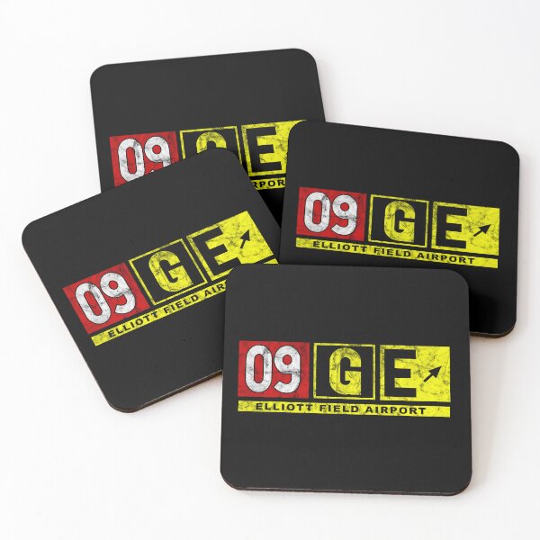 Item preview, 09GE Elliott Field Airport Taxiway Sign Design Distressed designed and sold by RealPilotDesign.