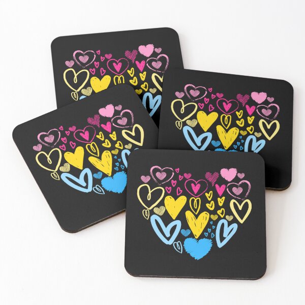Item preview, Valentines Day Pan Romantic Hearts. Panromantic Pride designed and sold by Subtle Pride Shop.