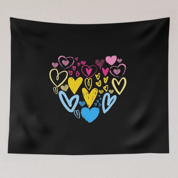 Item preview, Valentines Day Pan Romantic Hearts. Panromantic Pride designed and sold by Subtle Pride Shop.