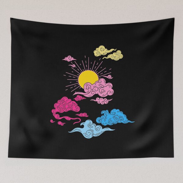 Item preview, Sun and Clouds Pan Romantic. Panromantic Pride designed and sold by Subtle Pride Shop.
