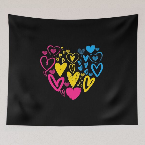 Item preview, Valentines Day Pan Hearts. Pansexual Pride designed and sold by Subtle Pride Shop.