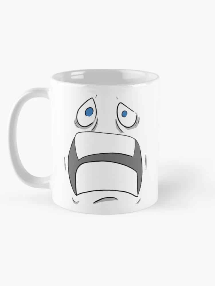 Aperçu 5 sur 6. Mug à café avec l'œuvre Visage effrayant [Roufxis-Rb] créée et vendue par RoufXis.