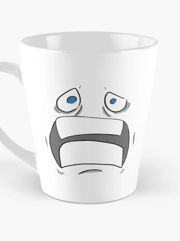 Aperçu 3 sur 4. Mug à café avec l'œuvre Visage effrayant [Roufxis-Rb] créée et vendue par RoufXis.