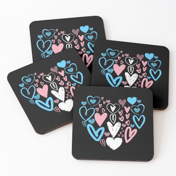 Item preview, Valentines Day Trans Hearts. Transgender Pride designed and sold by Subtle Pride Shop.