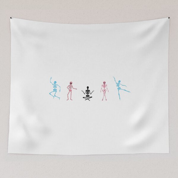 Item preview, Halloween Skeletons Black Trans. Transgender Pride designed and sold by Subtle Pride Shop.