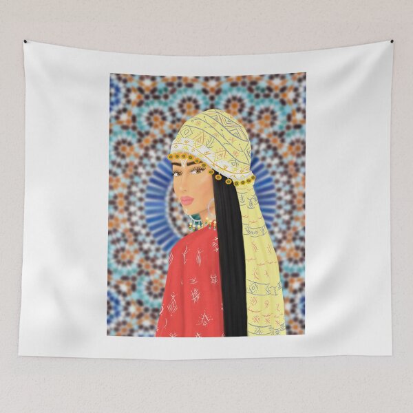 Item preview, Amazigh beautiful Moroccan woman painting designed and sold by Imanitasong.