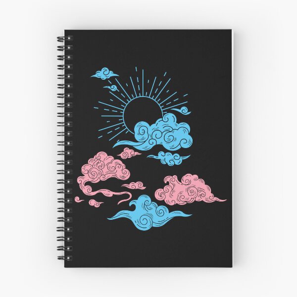 Item preview, Sun and Clouds Black Trans Flag. Transgender Pride designed and sold by Subtle Pride Shop.