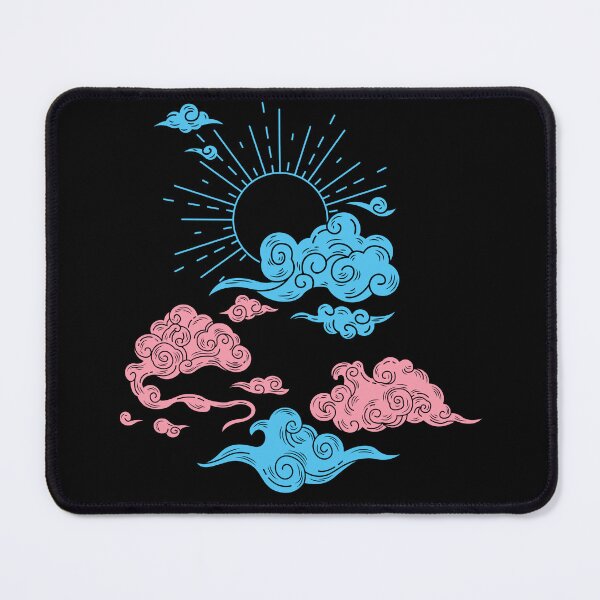 Item preview, Sun and Clouds Black Trans Flag. Transgender Pride designed and sold by Subtle Pride Shop.