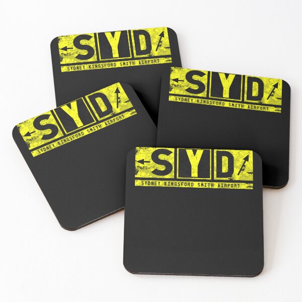 Item preview, SYD Sydney Kingsford Smith Airport Australia ICAO Code Taxiway Sign Design Distressed designed and sold by RealPilotDesign.