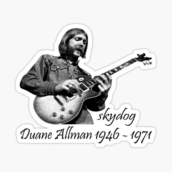 “Duane Allman (Black Text)” Sticker for Sale by mantrithesan | Redbubble
