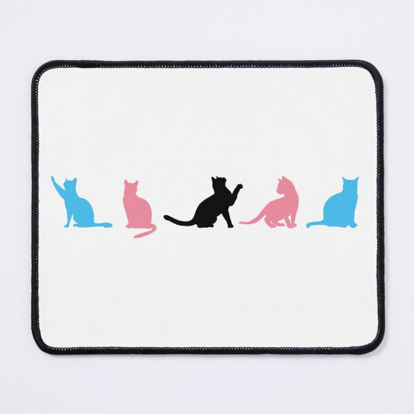 Item preview, Cats Black Trans Flag. Transgender Pride designed and sold by Subtle Pride Shop.