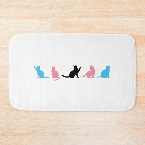 Item preview, Cats Black Trans Flag. Transgender Pride designed and sold by Subtle Pride Shop.