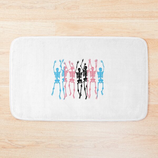 Item preview, Halloween Skeletons Black Trans Flag. Transgender Pride designed and sold by Subtle Pride Shop.