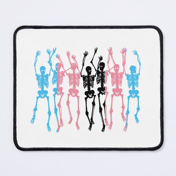 Item preview, Halloween Skeletons Black Trans Flag. Transgender Pride designed and sold by Subtle Pride Shop.