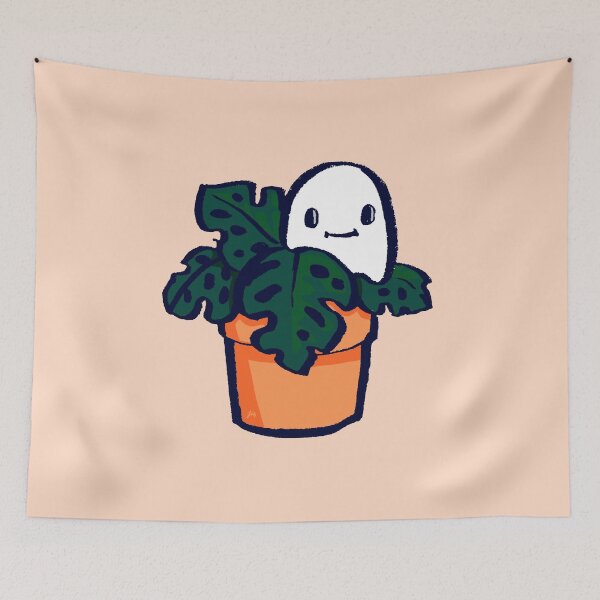 Item preview, The ghost of well tended monstera plants designed and sold by Theysaurus.