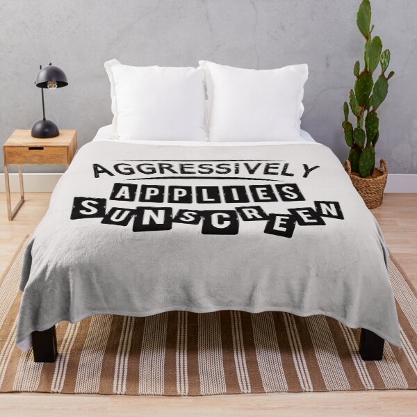 Item preview, Aggressively Applies Sunscreen Funny  designed and sold by JooArtPrints  ★★★★★.