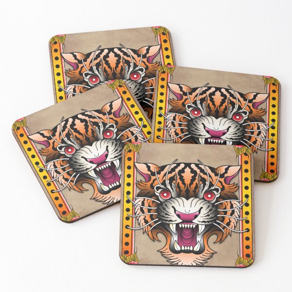 Item preview,  tiger old school poster designed and sold by cat poe.