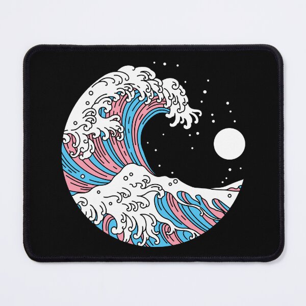 Item preview, Circular Japanese Trans Wave. Transgender Pride designed and sold by Subtle Pride Shop.