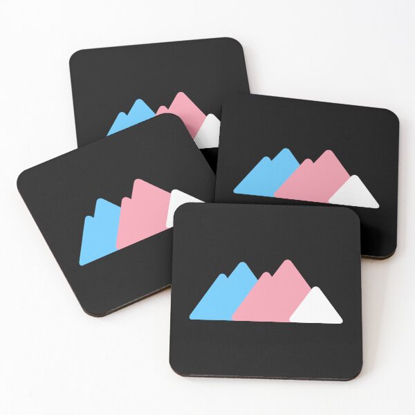 Item preview, Triangle Trans Mountains. Transgender Pride designed and sold by Subtle Pride Shop.