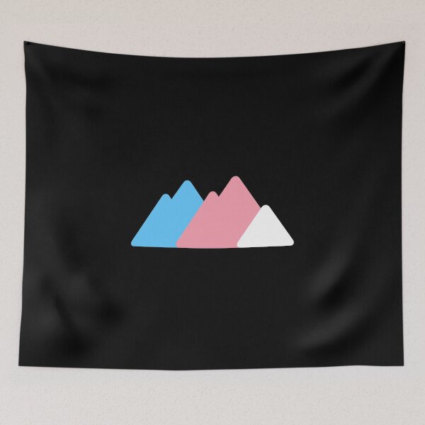 Item preview, Triangle Trans Mountains. Transgender Pride designed and sold by Subtle Pride Shop.