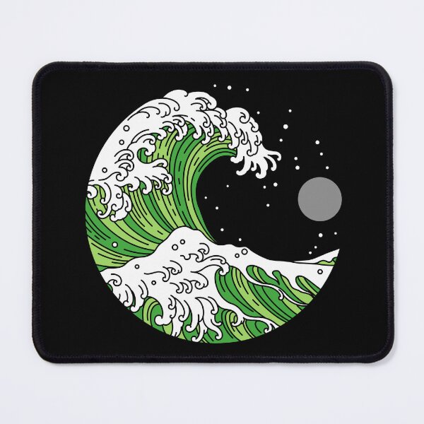 Item preview, Circular Japanese Wave Aro. Aromantic Pride designed and sold by Subtle Pride Shop.