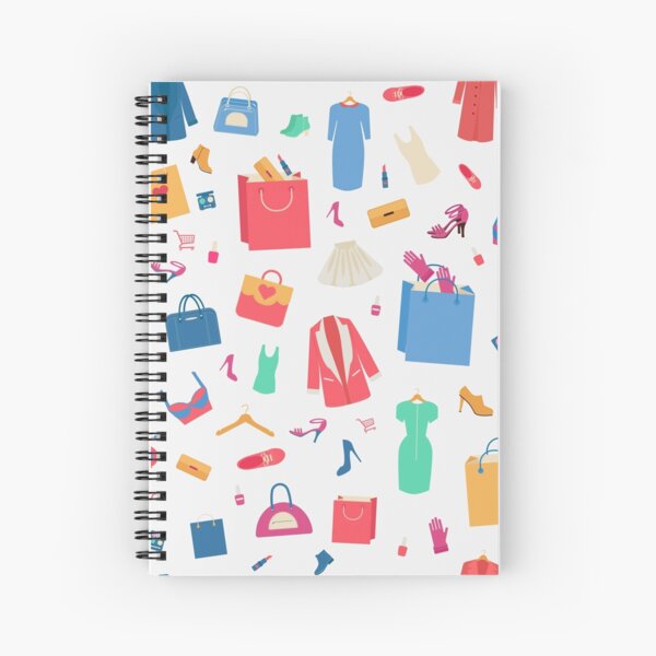 Item preview, Woman Shopping Seamless Pattern with Clothing and Cosmetics designed and sold by ivector.