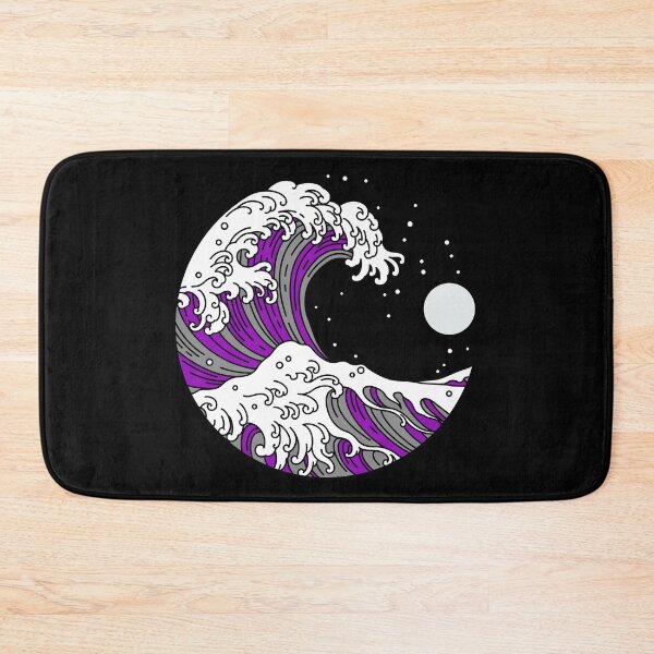 Item preview, Circular Japanese Wave Ace. Asexual Pride designed and sold by Subtle Pride Shop.
