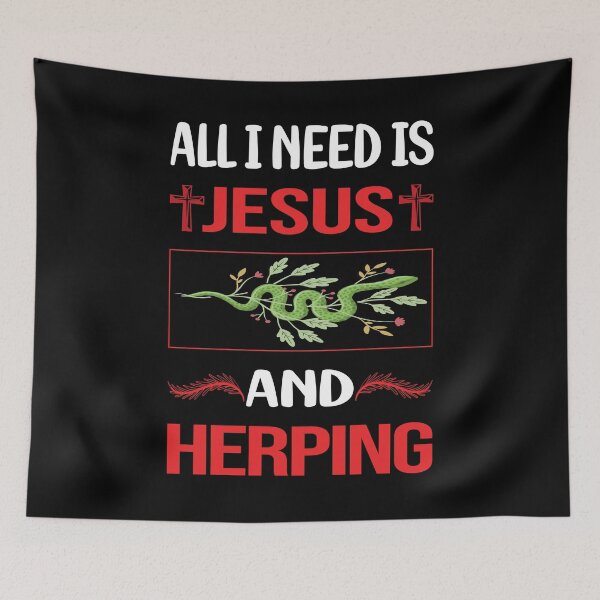Item preview, Funny Jesus Herping Herpetologist Herpetology Herp Herps Herper designed and sold by FifineCroteau.