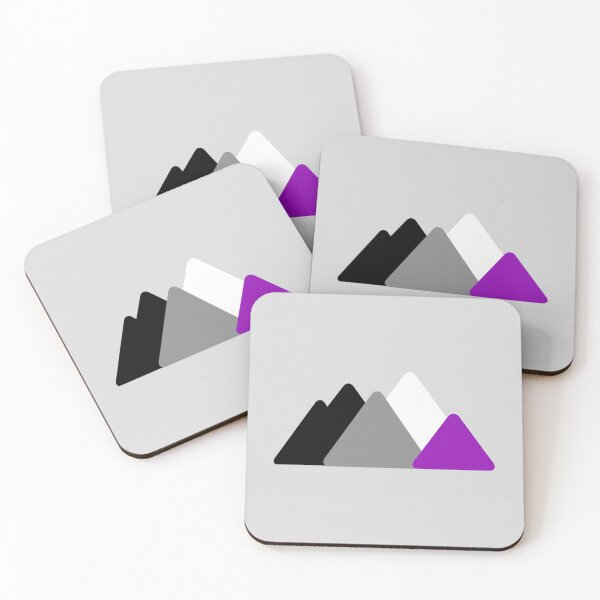Item preview, Triangle Ace Mountains. Asexual Pride designed and sold by Subtle Pride Shop.