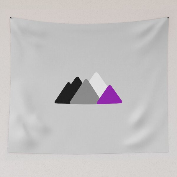 Item preview, Triangle Ace Mountains. Asexual Pride designed and sold by Subtle Pride Shop.